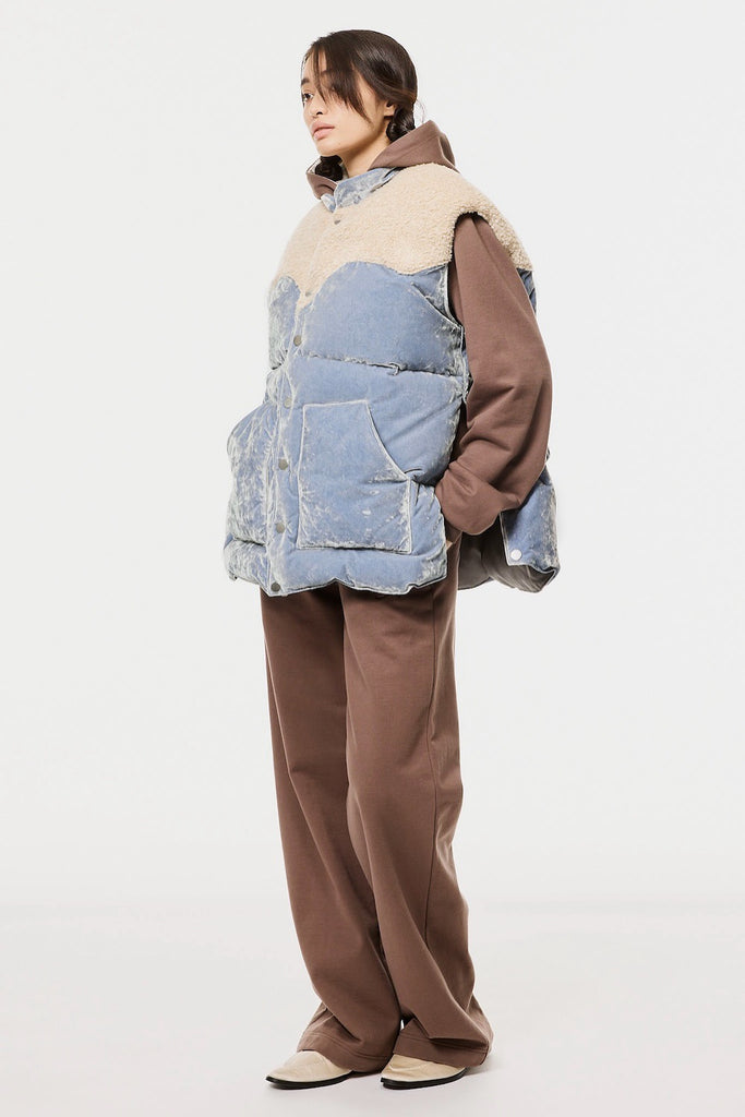 VELVET MOUNTAIN DOWN VEST - DUSTY BLUE / M26H9VT003-MASU Official Online Store