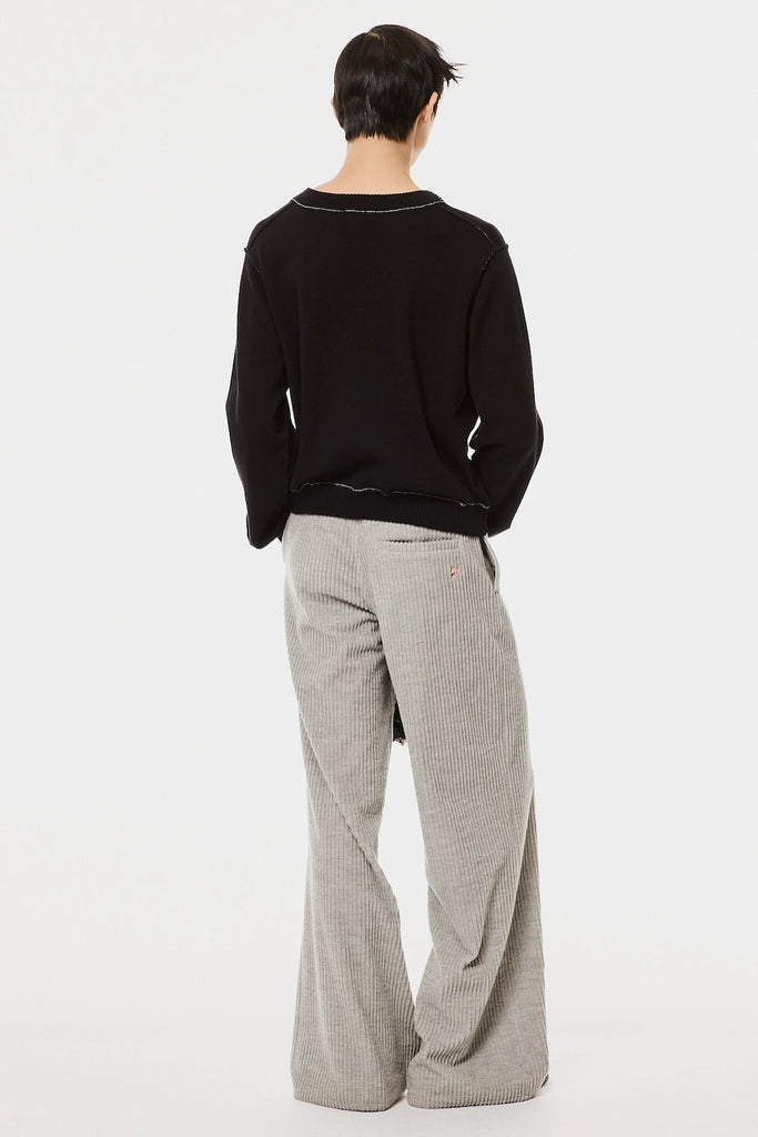 CORDUROY WIDE TROUSERS - HEATHER GRAY / M26H9PL009-MASU Official Online Store