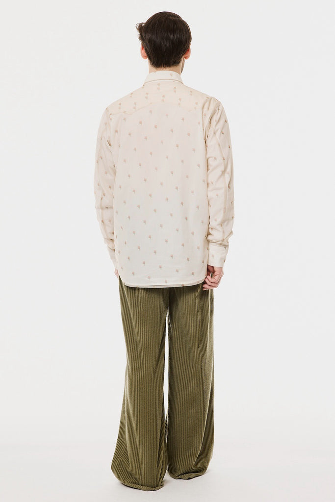 CORDUROY WIDE TROUSERS - MOSS GREEN / M26H9PL009-MASU Official Online Store