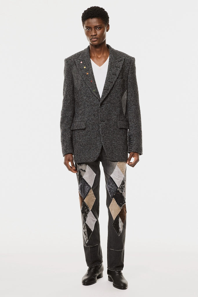 LUCKY CLOVER TAILORED JACKET - BLACK / M26H9JK003-MASU Official Online Store