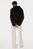 RABBIT FUR HOODIE - BLACK / M26H9KN004-MASU Official Online Store