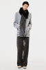 RABBIT FUR SCARF - BLACK X GRAY / M26H9OJ004-MASU Official Online Store