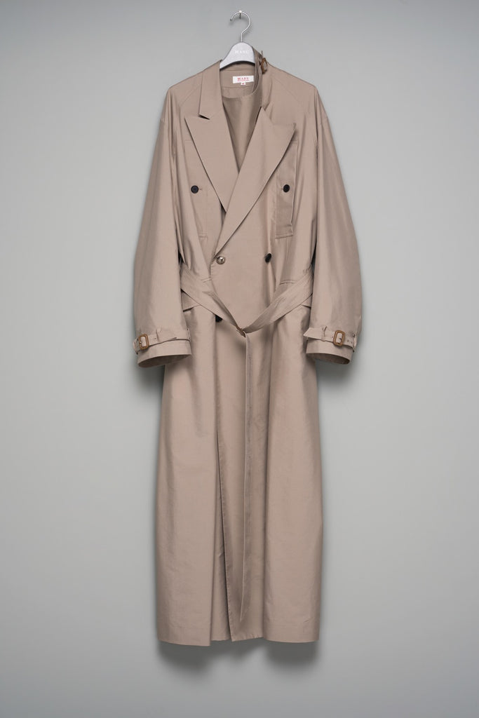 WRAP COLLAR TRENCH COAT - SAND OLIVE / M26U6CT001-MASU Official Online Store