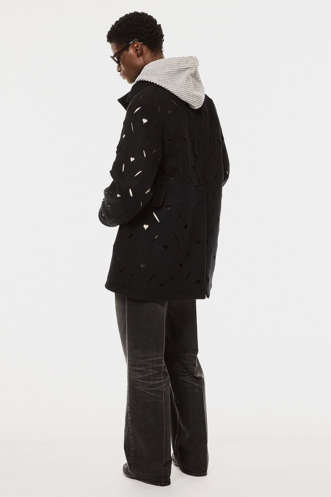HEART HOLE PEA COAT - BLACK / M26H9CT001-MASU Official Online Store