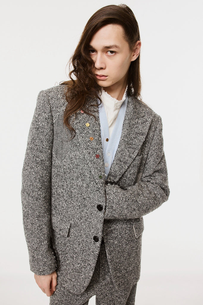 LUCKY CLOVER TAILORED JACKET - GRAY / M26H9JK003-MASU Official Online Store