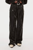 VELVET ACCORDION WIDE TROUSERS - DUSTY BLACK / M26H9PL010-MASU Official Online Store