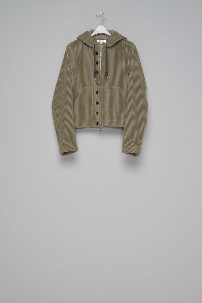 CORDUROY WORKER'S HOODED JACKET - MOSS GREEN / M26H9BL006-MASU Official Online Store