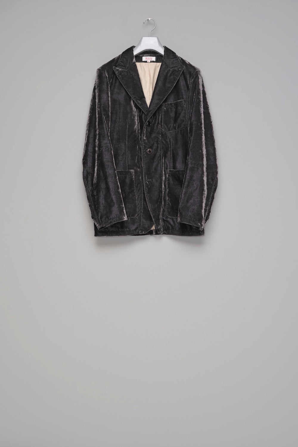 Farmer'S Velvet Tailored Jacket - Dusty Black - MASU– MASU