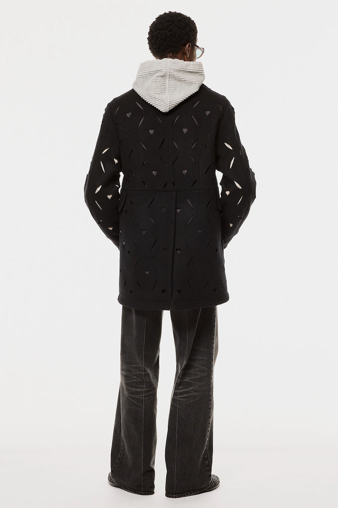 HEART HOLE PEA COAT - BLACK / M26H9CT001-MASU Official Online Store