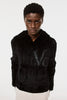 RABBIT FUR HOODIE - BLACK / M26H9KN004-MASU Official Online Store