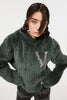 RABBIT FUR HOODIE - GREEN / M26H9KN004-MASU Official Online Store