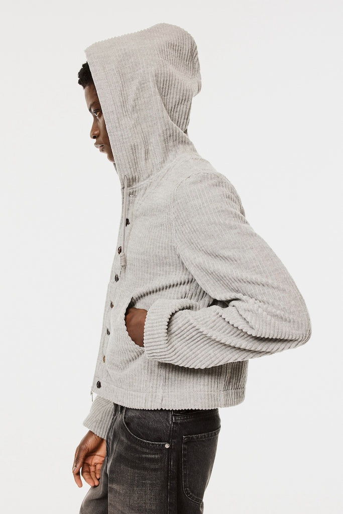 CORDUROY WORKER'S HOODED JACKET - HEATHER GRAY / M26H9BL006-MASU Official Online Store