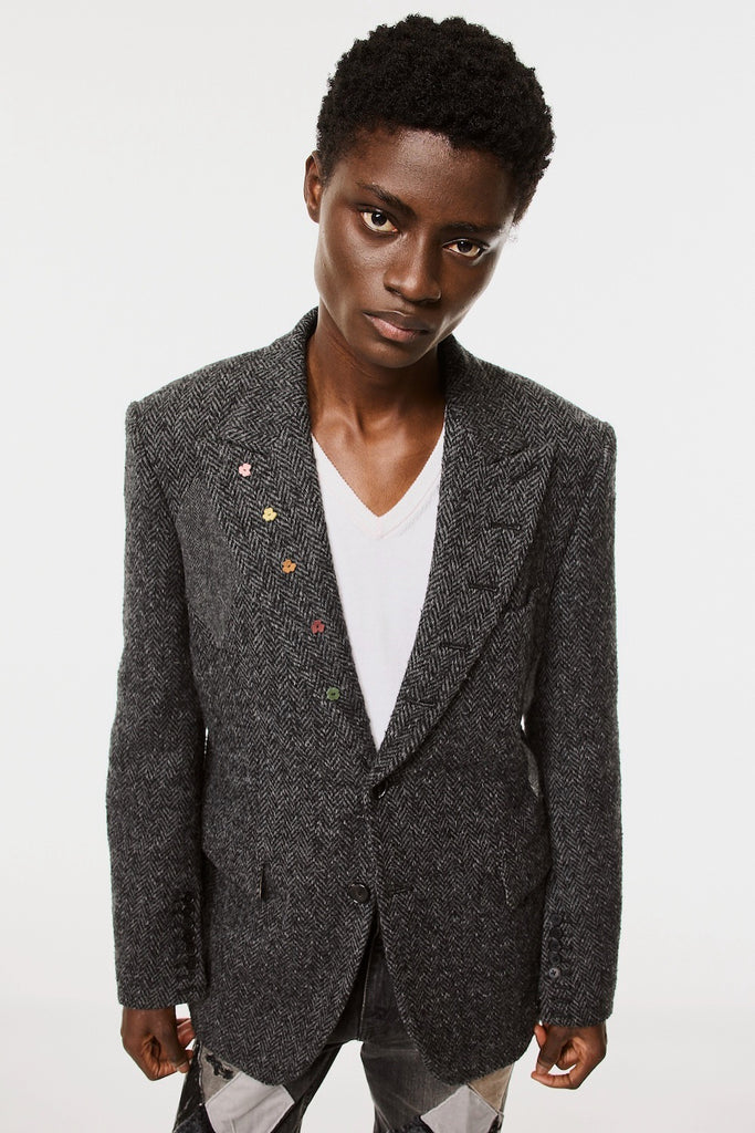 LUCKY CLOVER TAILORED JACKET - BLACK / M26H9JK003-MASU Official Online Store