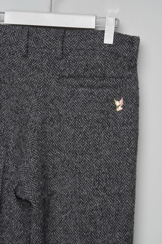DIAMOND CLOTH WIDE TROUSERS - BLACK / M26H9PL006-MASU Official Online Store