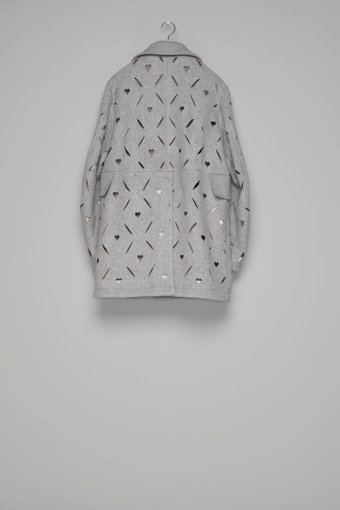 HEART HOLE PEA COAT - GRAY / M26H9CT001-MASU Official Online Store