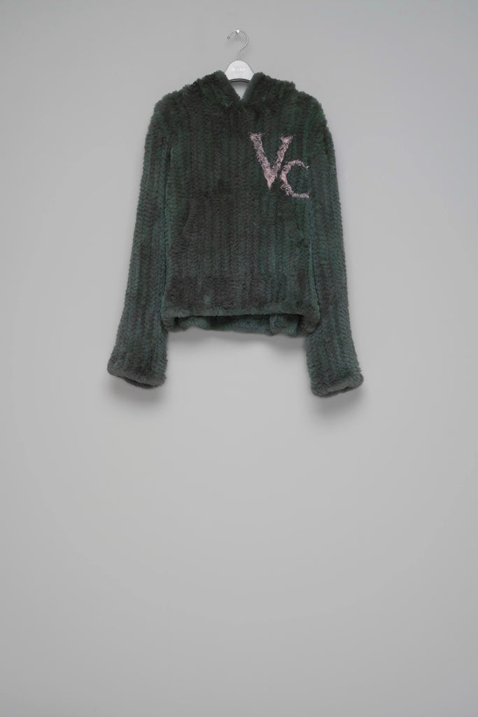 RABBIT FUR HOODIE - GREEN / M26H9KN004-MASU Official Online Store
