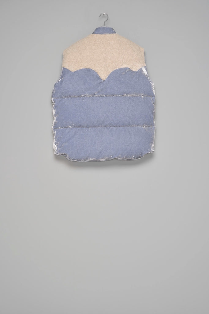 VELVET MOUNTAIN DOWN VEST - DUSTY BLUE / M26H9VT003-MASU Official Online Store