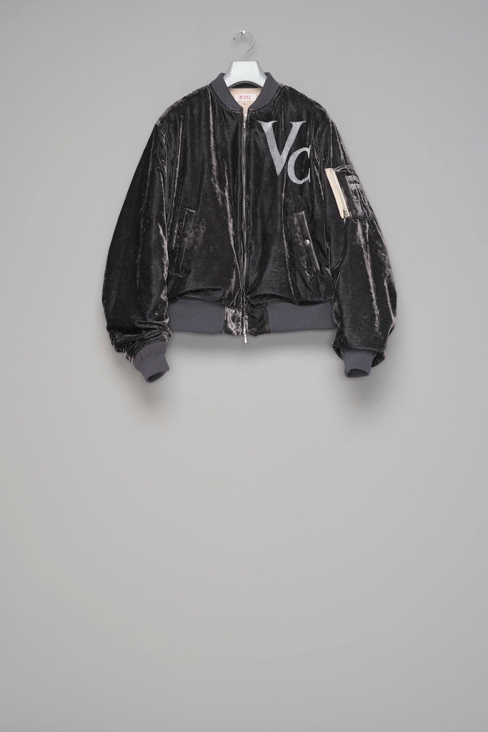 VC VELVET PUFFER BOMBER JACKET - DUSTY BLACK / M26H9BL004-MASU Official Online Store