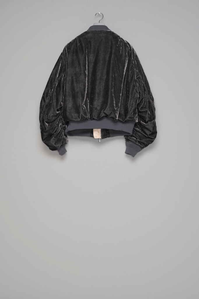 VC VELVET PUFFER BOMBER JACKET - DUSTY BLACK / M26H9BL004-MASU Official Online Store
