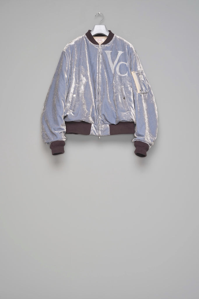 VC VELVET PUFFER BOMBER JACKET - DUSTY BLUE / M26H9BL004-MASU Official Online Store