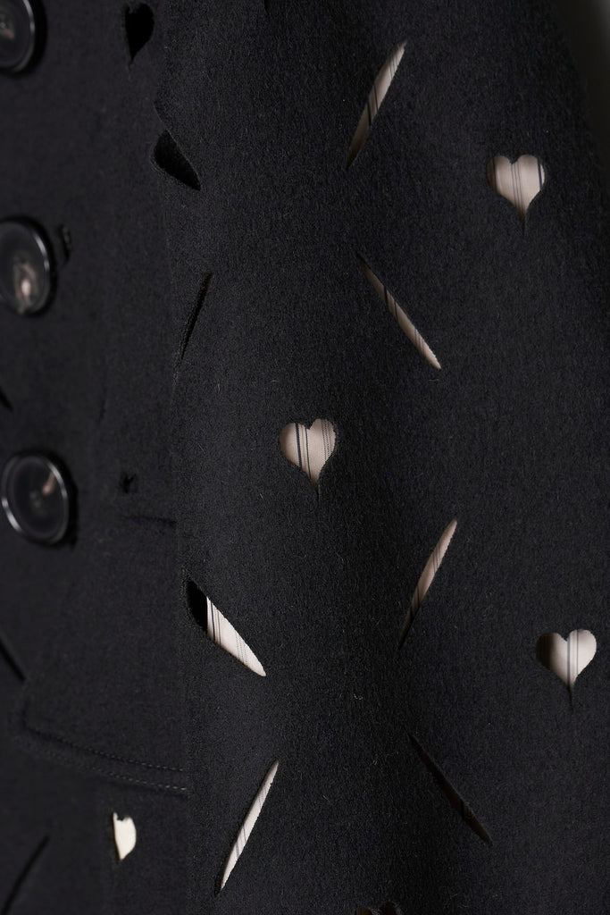 HEART HOLE PEA COAT - BLACK / M26H9CT001-MASU Official Online Store