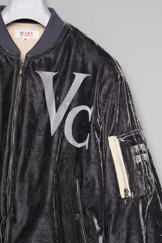 VC VELVET PUFFER BOMBER JACKET - DUSTY BLACK / M26H9BL004-MASU Official Online Store