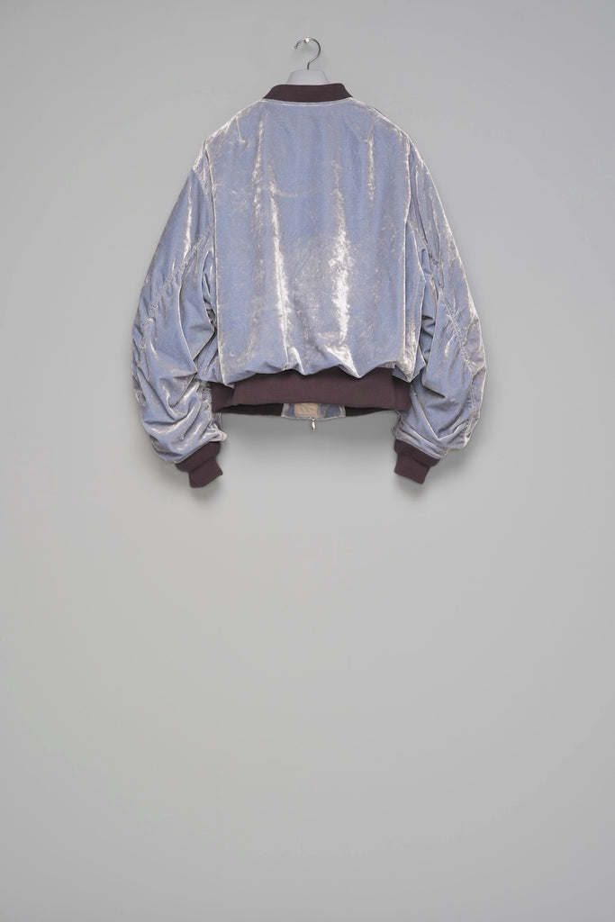 VC VELVET PUFFER BOMBER JACKET - DUSTY BLUE / M26H9BL004-MASU Official Online Store
