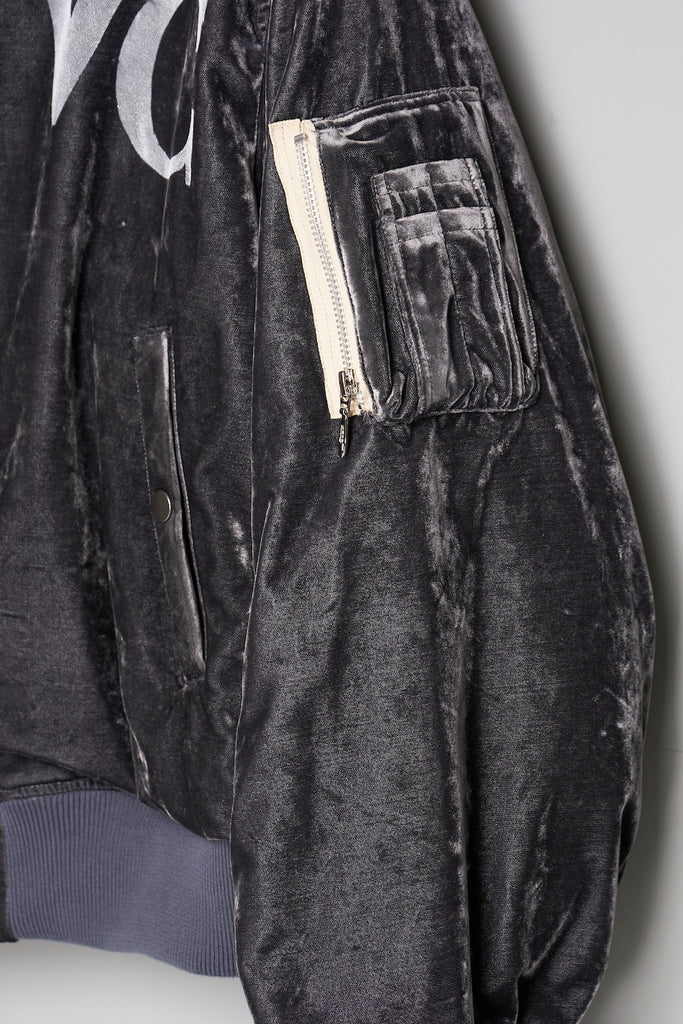 VC VELVET PUFFER BOMBER JACKET - DUSTY BLACK / M26H9BL004-MASU Official Online Store